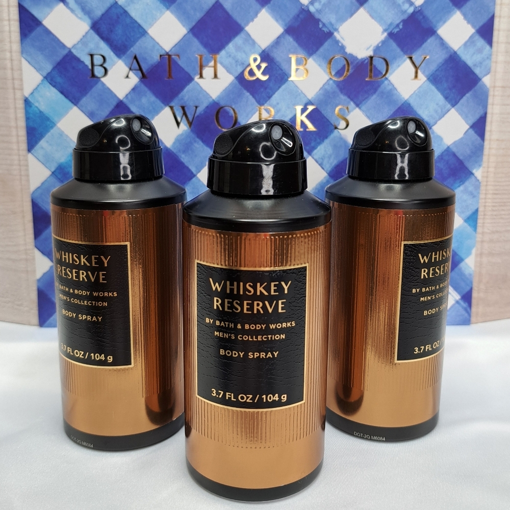 BATH & BODY WORKS 'WHISKEY RESERVE' BODY SPRAY 3-PIECE GIFT SET